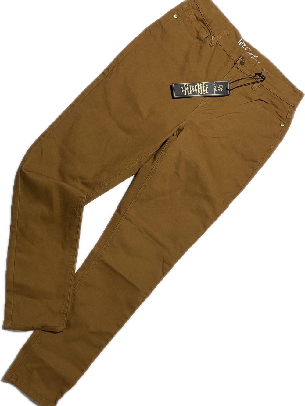 DG2 by Diane Gilman Caramel Brown Straight Leg Pants